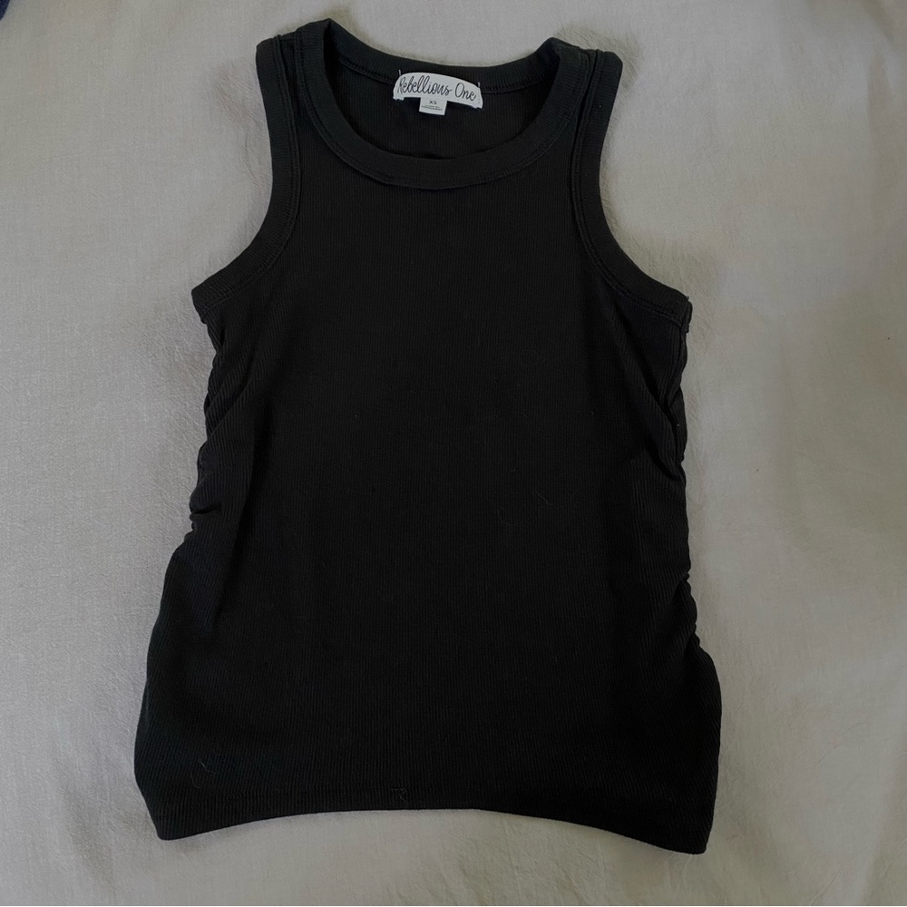 Rebellious One Black Tank Top